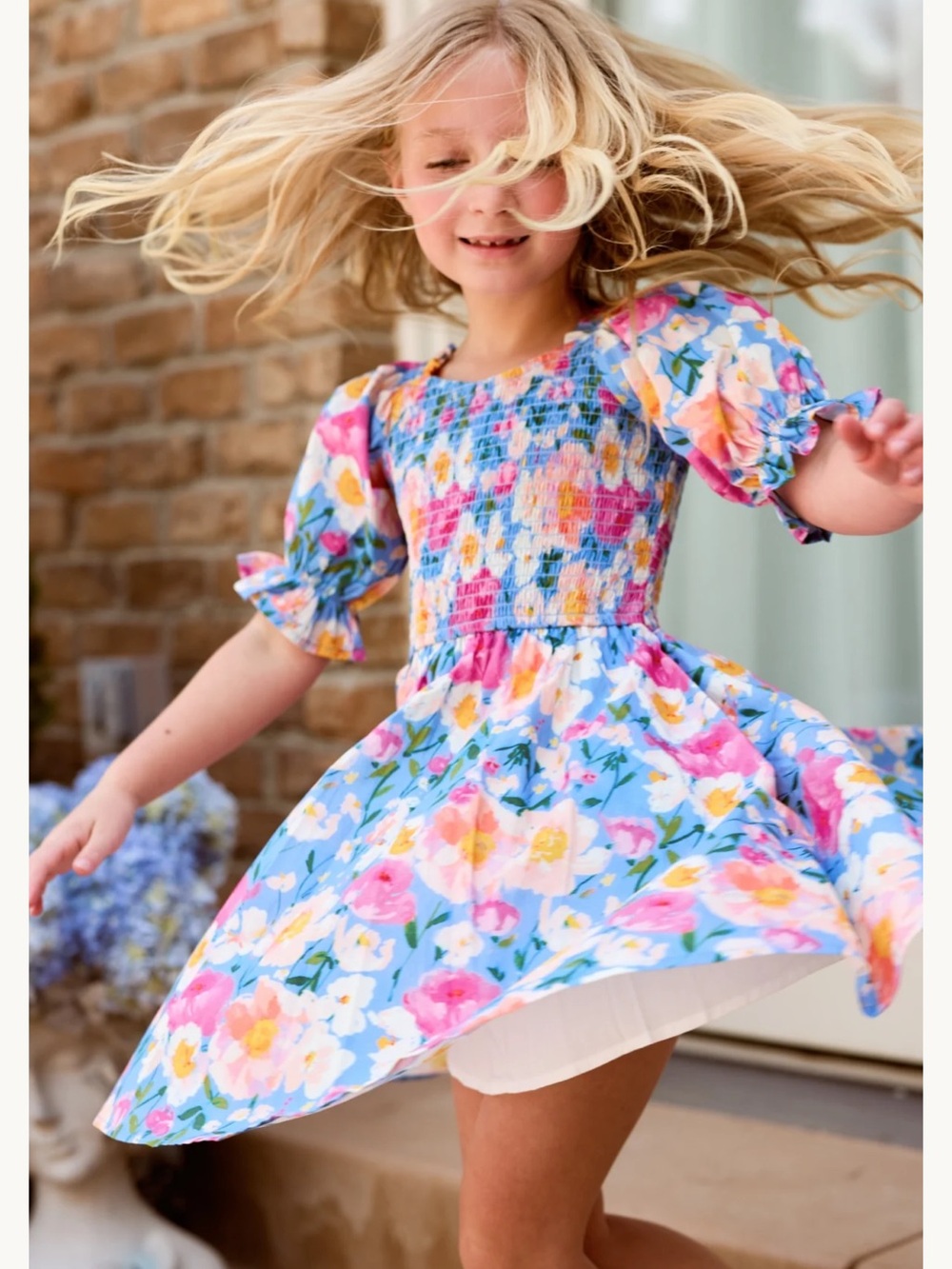 Ivy City Co Mini Teagan Dress in Delia Blue